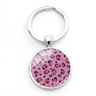 Брелки для ключей TAFREE с розовым леопардом, 2021, винтажный принт с изображением точек, посеребренные женские и мужские брелки, ювелирные изделия для влюбленных