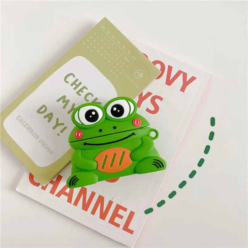 Чехол хлеб лягушка 3D для Airpods Pro Милые силиконовые аксессуары Bluetooth наушники