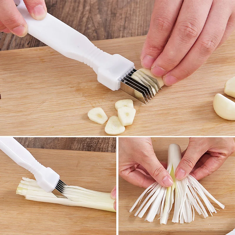 

1Pc Green Onions Slicer Shredder Garlic Crusher Cutter Knife Pepper Graters Chilli Fruit Vegetable Slicer Kitchen Accessories