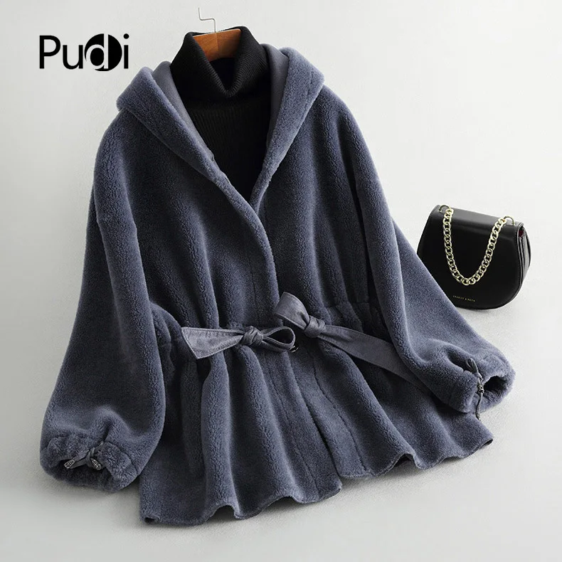 PUDI B181169 женская зимняя теплая куртка из натуральной шерсти, жилет из натуральной кожи для отдыха, пальто для девочек, Женская куртка, пальто