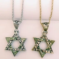 ewish judaism luminous pendant necklace religious talisman amulet luminous six pointed star jewelry hanukkah bat mitzvah gift