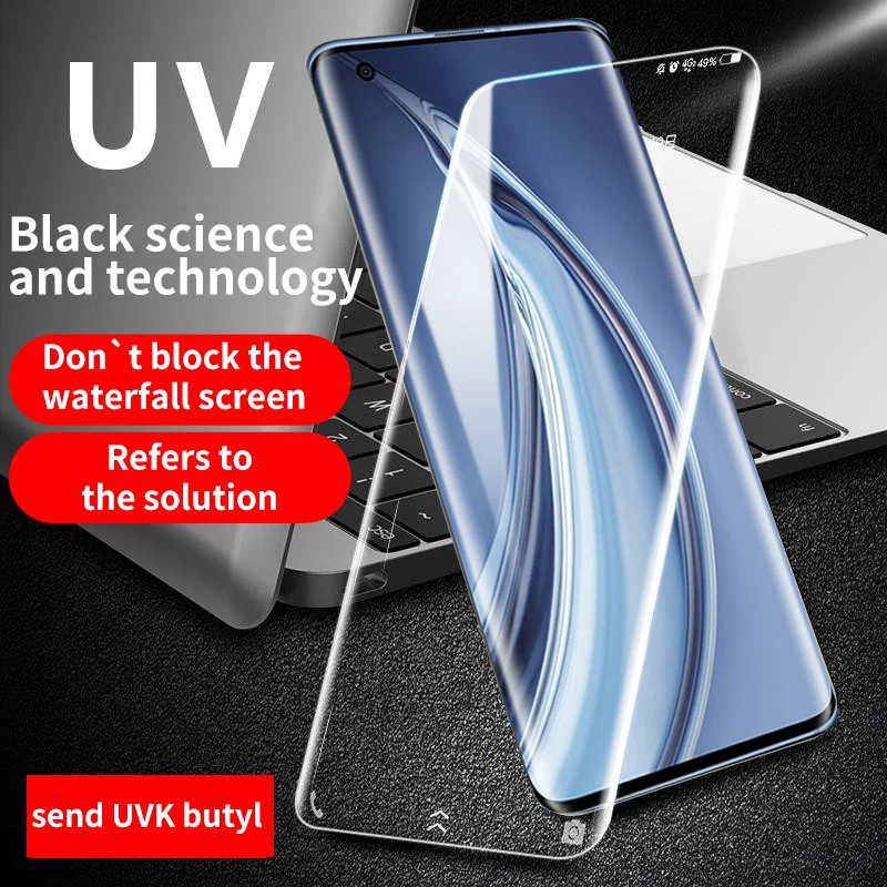 

UV Tempered Glass For xiaomi MI-10 MI 10pro iquid Screen Protector For xiaomi mi 10 mi10 pro