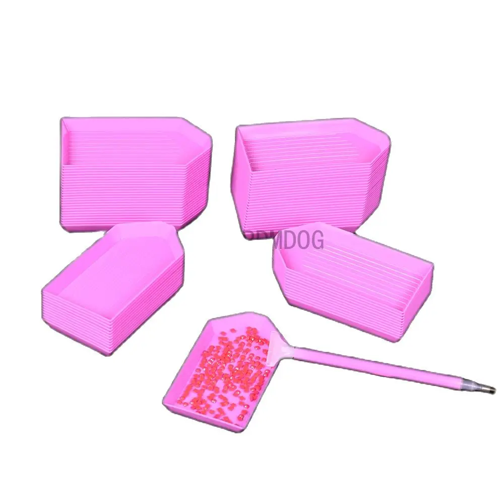 

5/100 Set New Large Capacity Diamond Painting Tray Plastic Drill Plate Cross Stitch Embroidery Accessories Nail Art Beading Plat