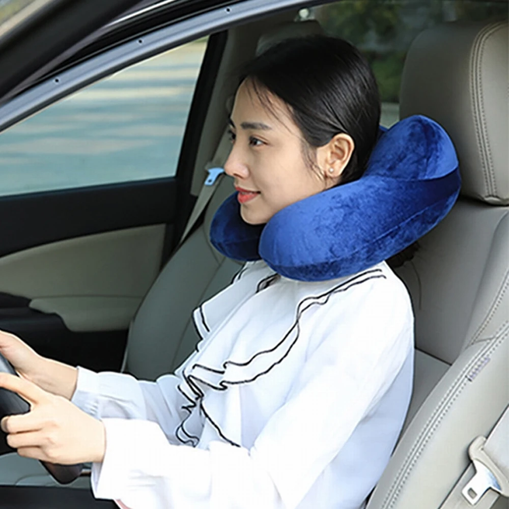 Мягкая U-образная подушка надувные подушки для воздушного полета подголовник