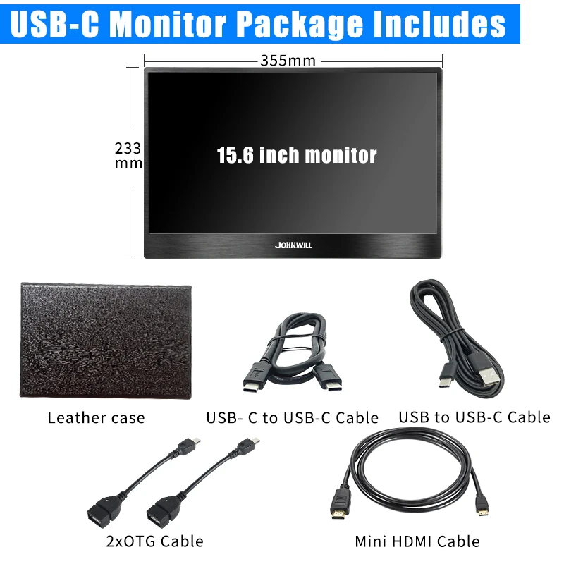 Портативный монитор 15,6 ''4K ips сенсорный экран lcd HD usb type C Дисплей для ПК ноутбука телефона PS4-switch-XBOX игровой монитор 1080p