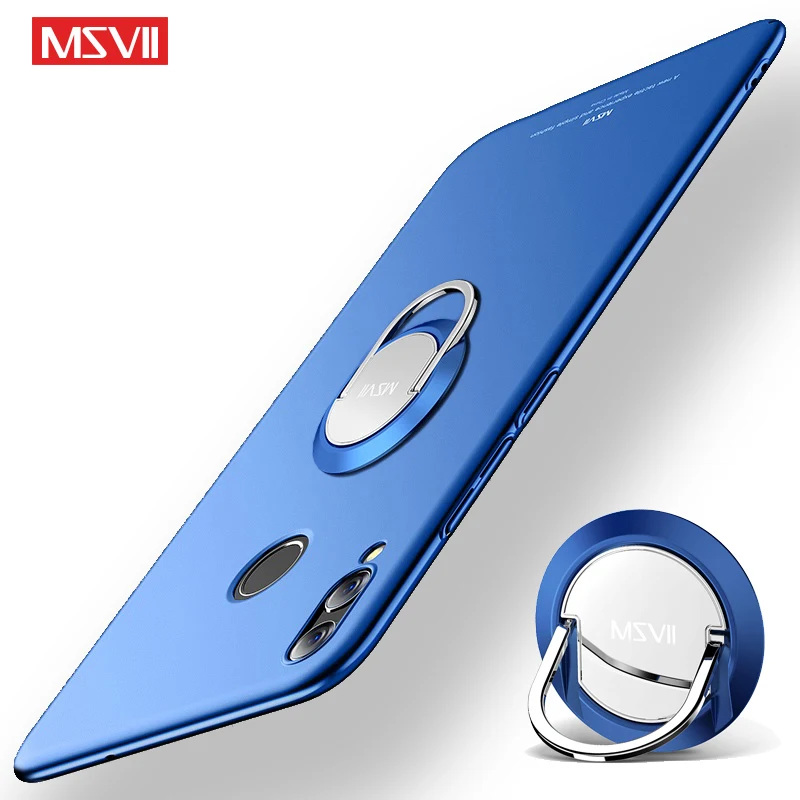 Honor 8X чехол MSVII тонкий матовый ПК для Huawei Max Honor8x кольцо держатель телефонные чехлы