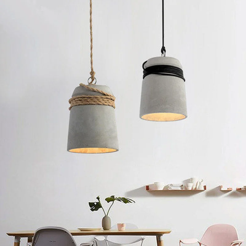 Скандинавский цемент подвесные светильники современный блеск кулон креативный