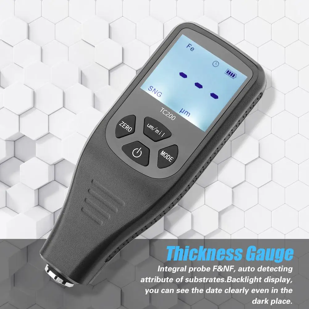 TC200 LCD Display Digital Coating Thickness Gauge Measuring Tool for Car Tester Tools | Инструменты