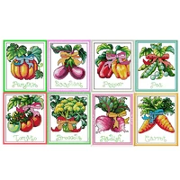 cross stitch kit aida 14ct 11ct count print canvas stitches embroidery diy handmade needlework vegetable series hand embroidery