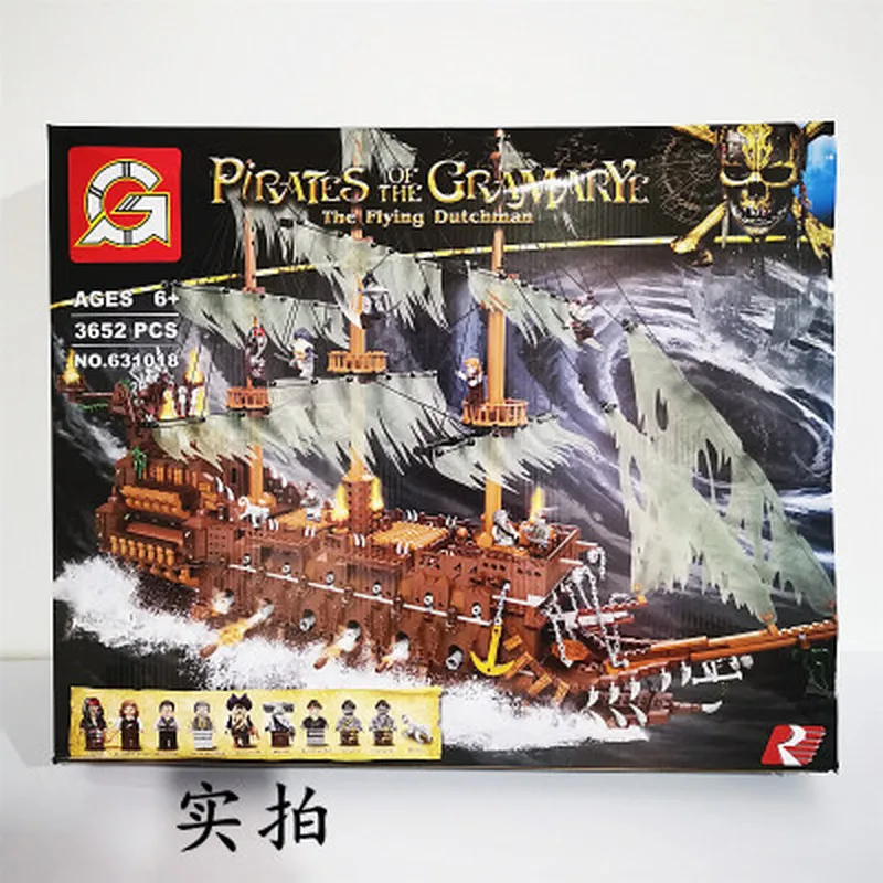 

IN STOCK 3652 PCS 83015 MOC 16016 The Fly The Netherlands Ship Blocks Model Building Blocks Educational Toys for Kids Children