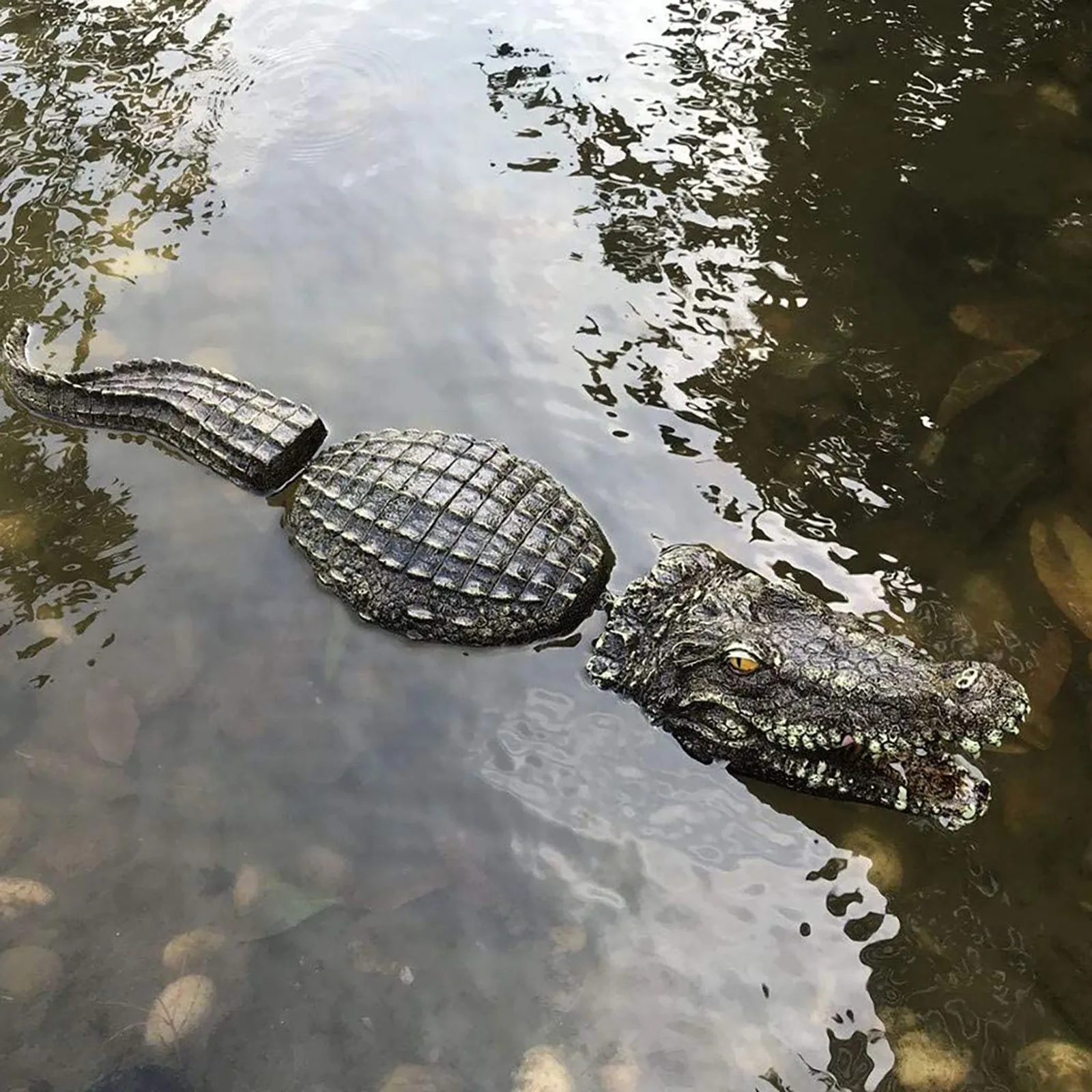 Искусственный крокодил-голова крокодила плавающая пена приманка для бассейна