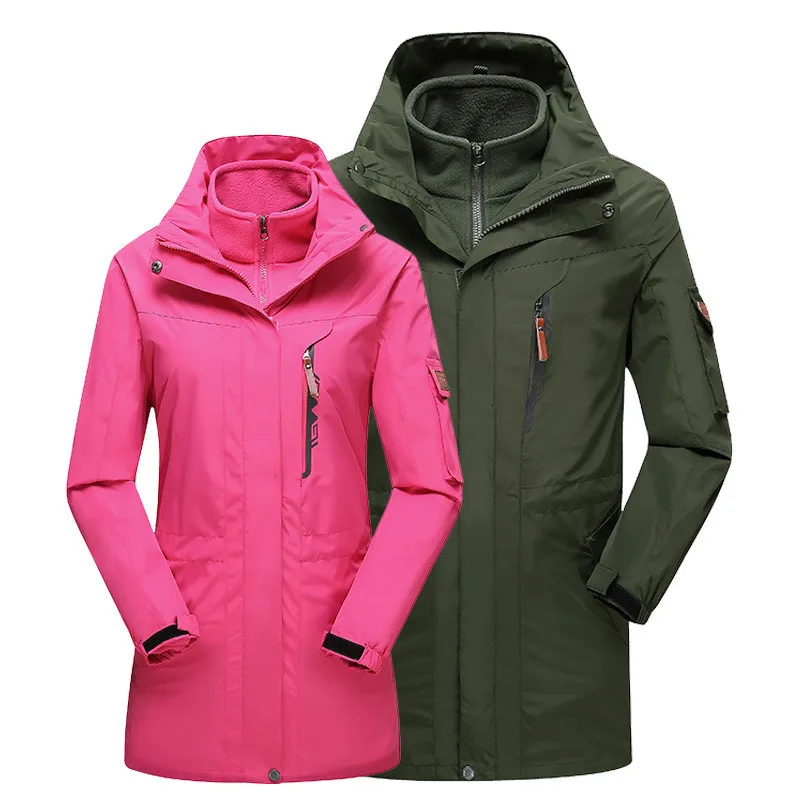 Уличные зимние куртки для любителей пешего туризма лыжная теплая ветровка 3 в 1