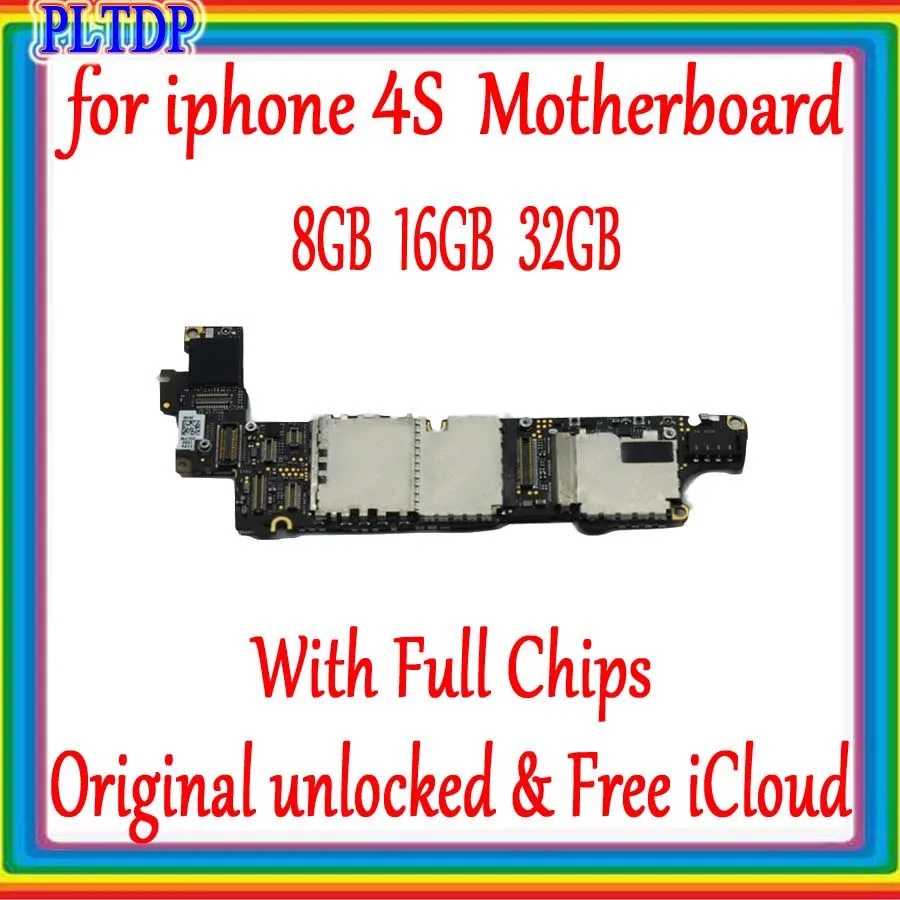 Полностью разблокированная материнская плата для iphone 4S с полными чипами iCloud 4s