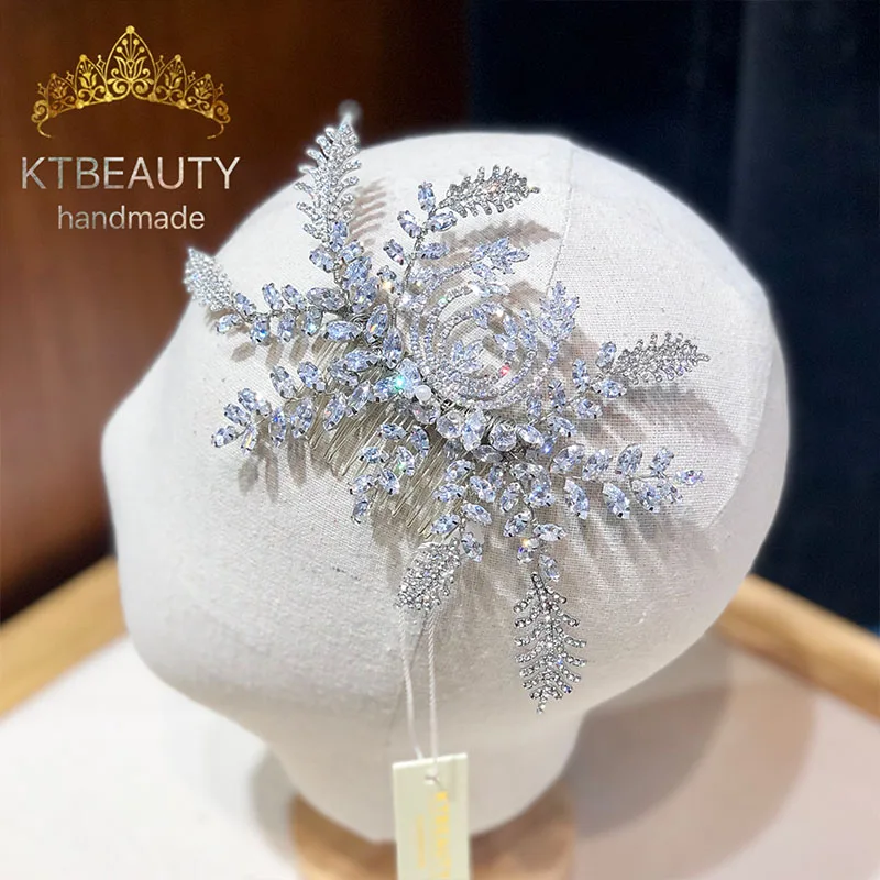 Новая тиара Стразы с цирконом AAA большого размера серебристо-гибкая женская