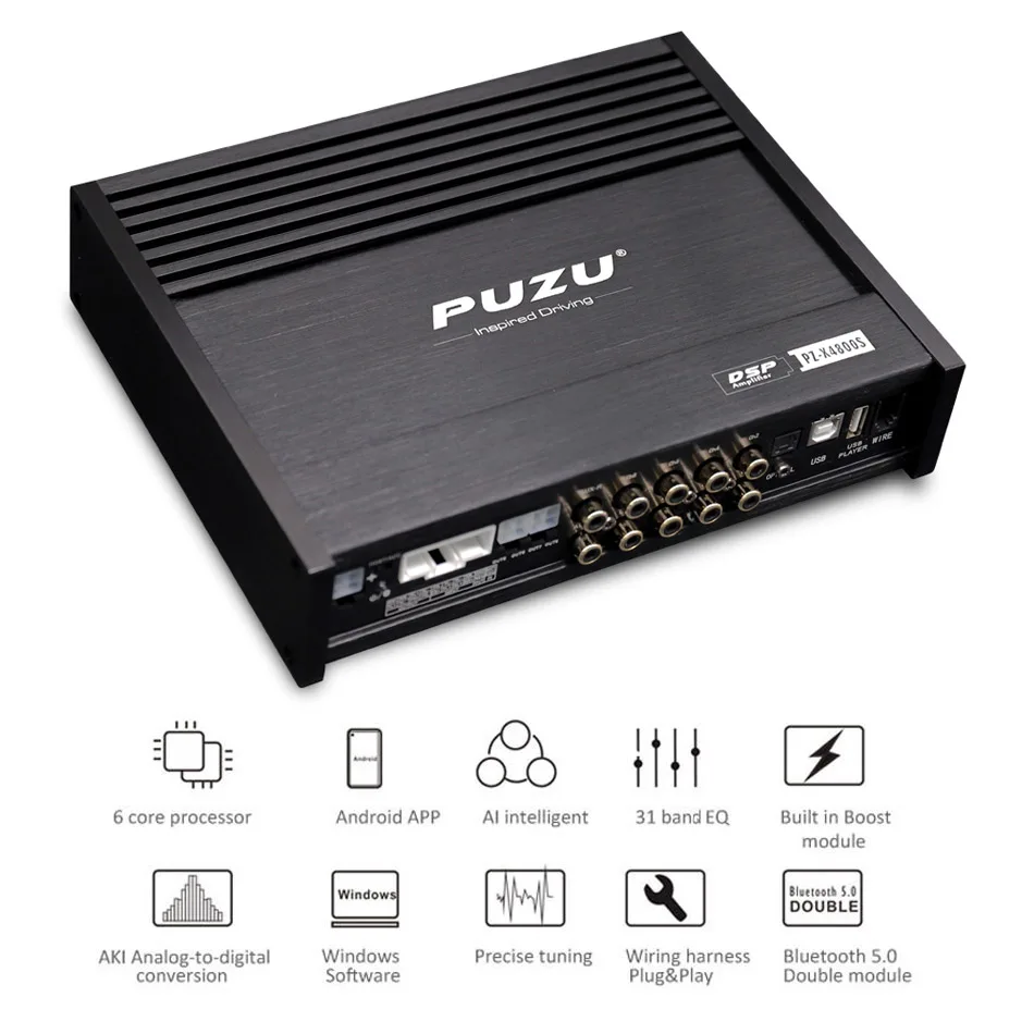 PUZU PZ X4800 8CH с мощным автомобильным аудио DSP цифровым сигнальным процессором