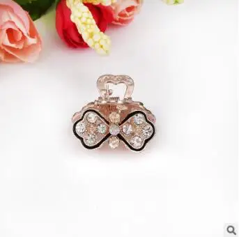 100 шт./лот DIY Простые заколки для волос с множеством кристаллов мини бантом