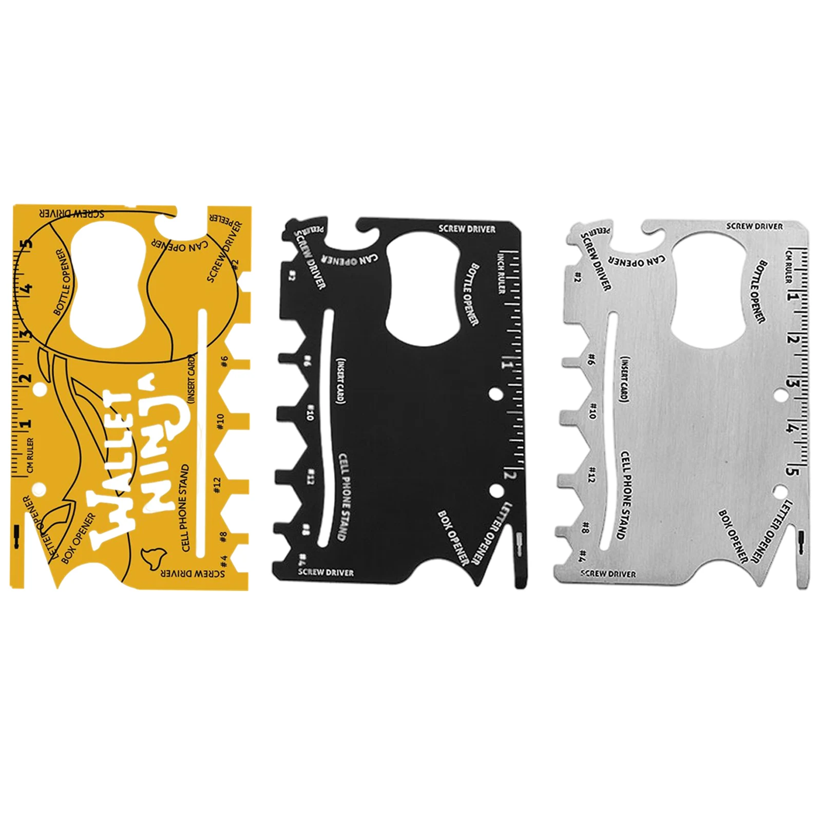 

Multifunctional Pocket Hunting Knife Credit Card Stainless Steel Outdoor Camping Army Knife Card Cutter Screw Hand Tool