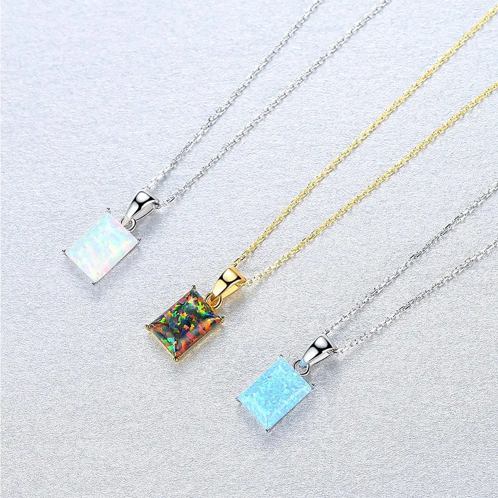 

Sterling Silver Necklaces 925 For Women Opal Necklace silver chain 925 Light Luxury Necklace Jwelry Wedding Gift