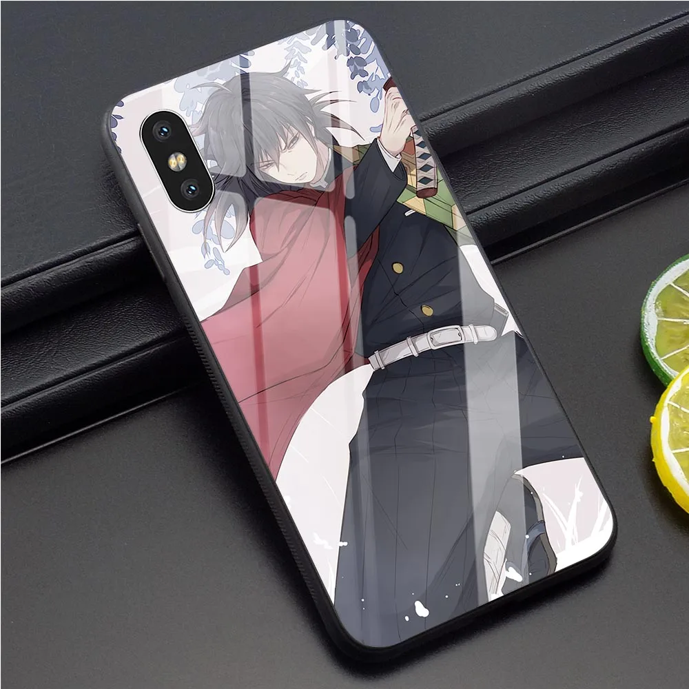 K3022910 Demon Slayer Tomioka Giyuu чехол из закаленного стекла для телефона для iPhone Xs Max чехол X 6 6S XR 8 Plus 7 5S 5 SE чехол s - Цвет: K3022910