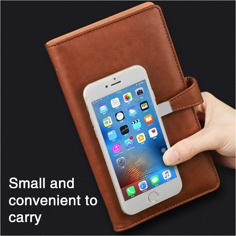PITEBO Leather card package commercial multi position simple multifunction certificate book folder ticket |