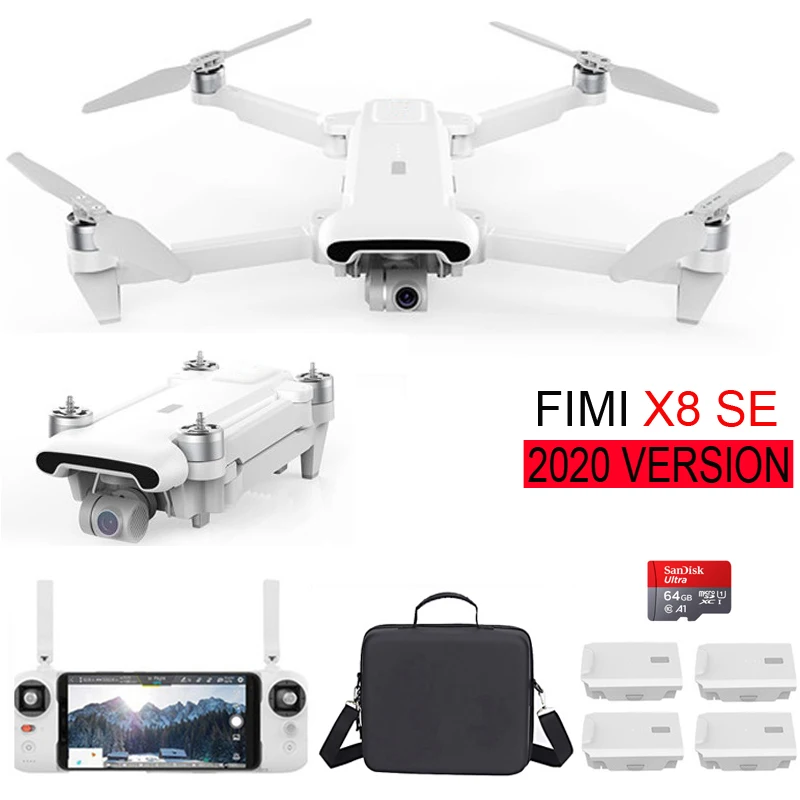 

Квадрокоптер FIMI X8 SE, Дрон с 3-осевым стабилизатором, камера 4K HD, GPS, время в воздухе 35 минут, RTF 2020