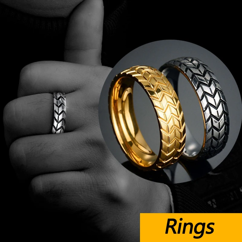 Кольца мужские из нержавеющей стали классные мотоциклетные Колечки в стиле