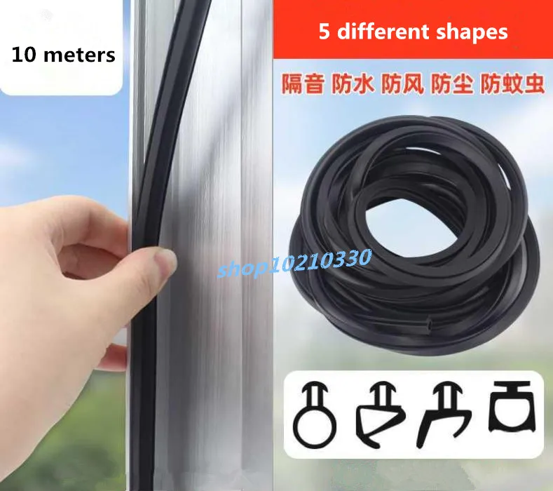 10 м/лот 5 различных форм резиновый уплотнитель двери прокладка оконная изоляция