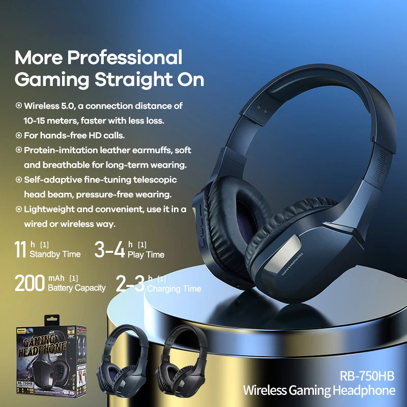 

REMAX RB-750HB Heavy Bass TWS Wireless Gaming Headset Computer Gaming Headset