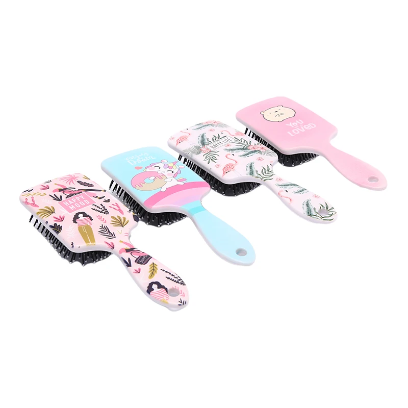

New 1Pcs Cute Animal Anti-static Hair Brush Massage Comb Shower Wet Detangle Hair Brush Salon Hair Styling Tools Girls