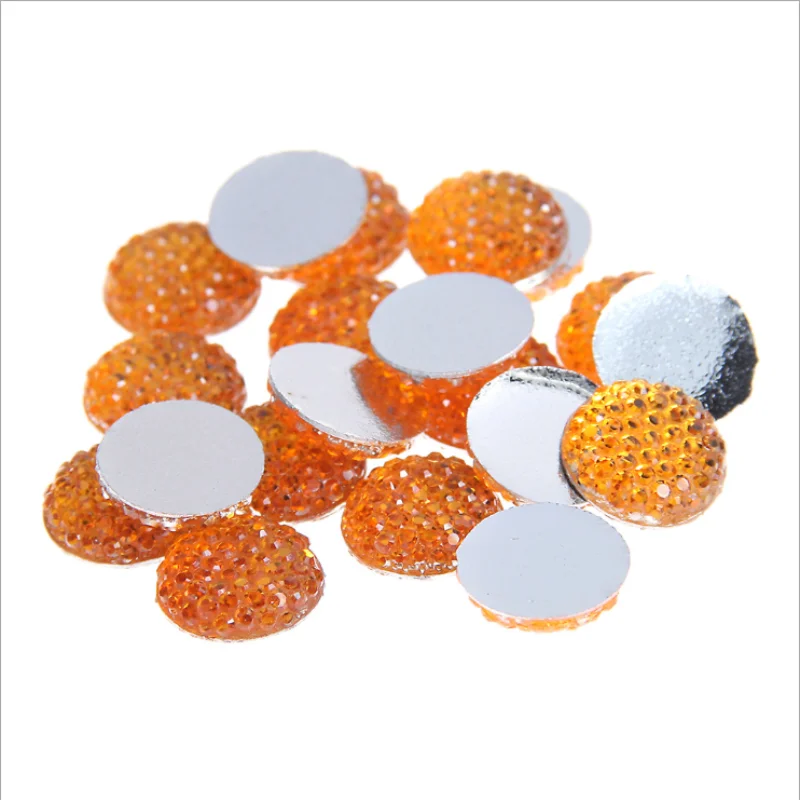 Многоразмерные круглые стразы из смолы с плоской задней поверхностью для ногтей
