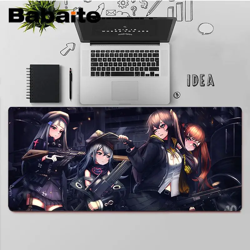 

Babaite Top Quality Girls Frontline Anime Locking Edge Mouse Pad Game Free Shipping Large Mouse Pad Keyboards Mat