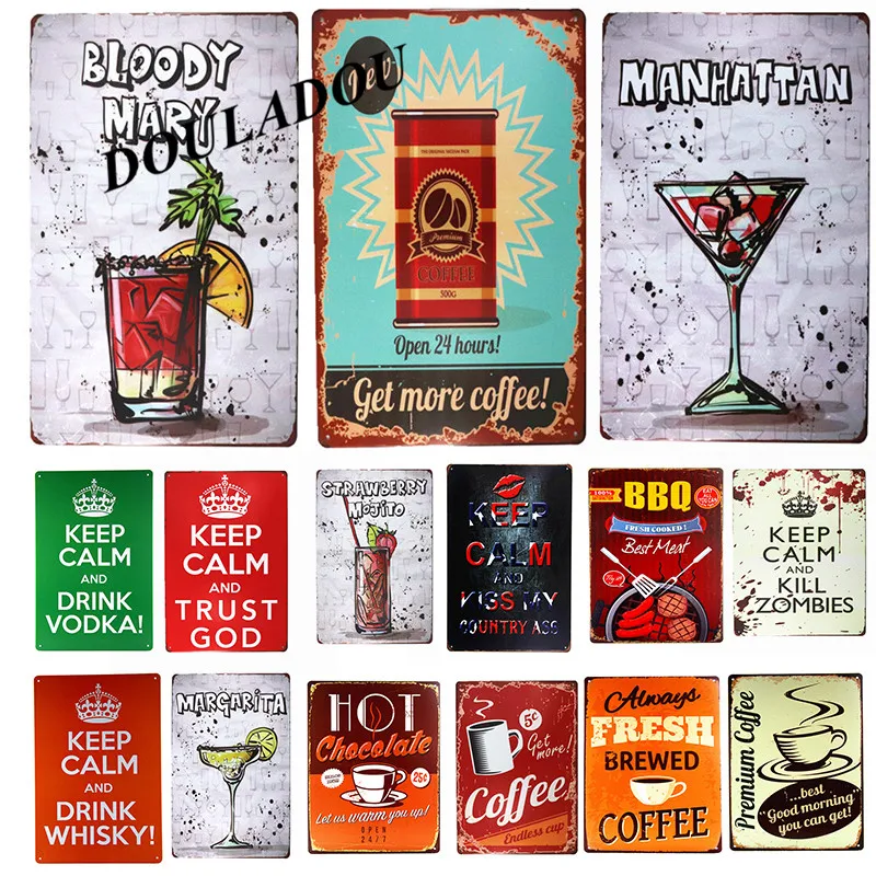 

[Douladou]Retro Whishey Sour Metal poster cocktail Wall Plaque Coffee Bar Pub Beer Club Decor Wall Tin Sign Artwork 20x30CM