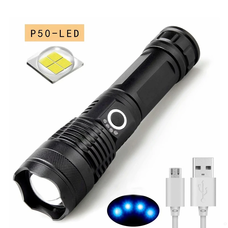 Водонепроницаемый 18650 26650 AAA аккумулятор 2000 люмен масштабируемый XHP-50 мощный