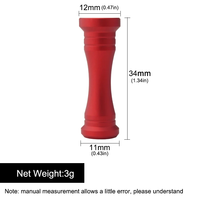 EKFan Fishing Reel Handle Knob 34mm Aluminum Alloy Fish Tackle Dripping wheel Drum Spinning wheel Metal grip Equipment Accessory