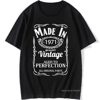 vintage made in 1971 t shirt birthday present funny unisex graphic vintage cool cotton short sleeve design o neck father t shirt