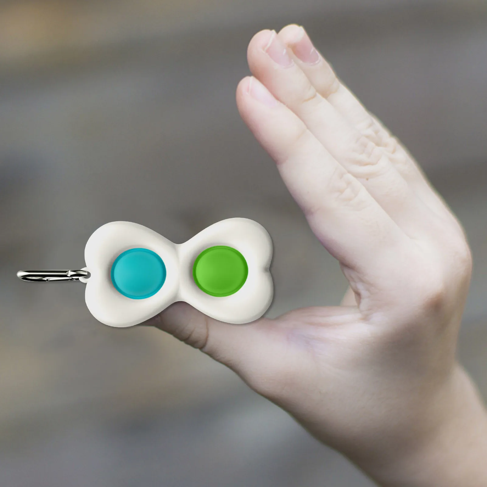 

2021 popular decompression toy creative 2PCS dimple decompression keychain toy adult children relieve autism