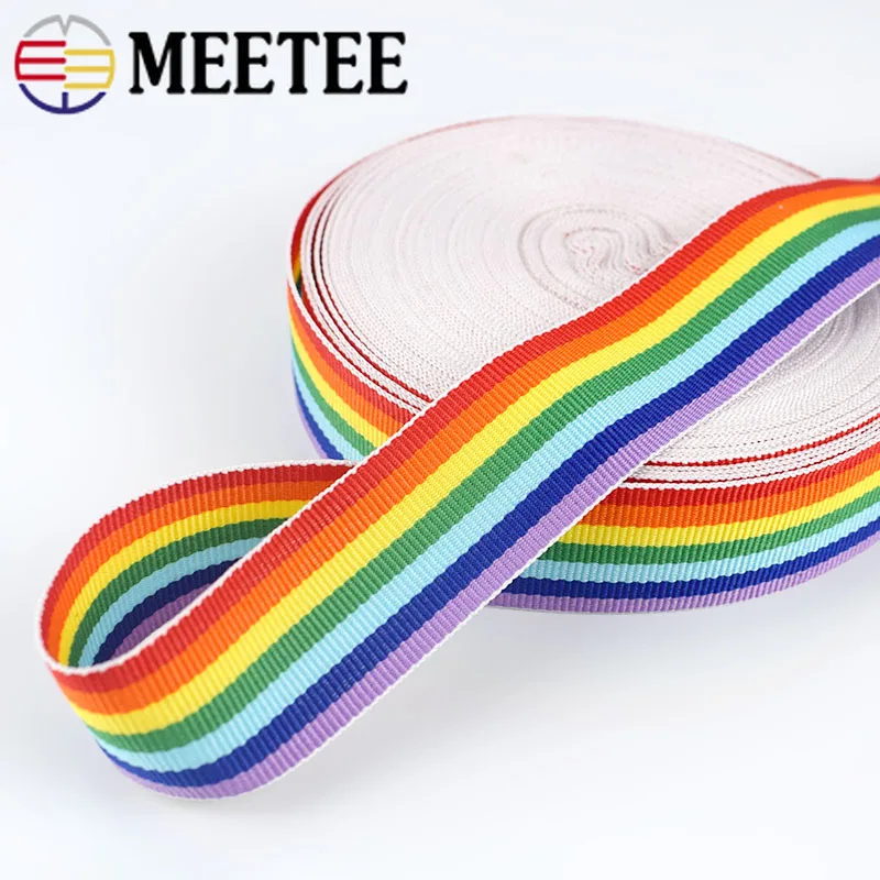 Лента Meetee из полиэстера в полоску 43 м 10 50 мм лента для мультфильма сделай сам бант