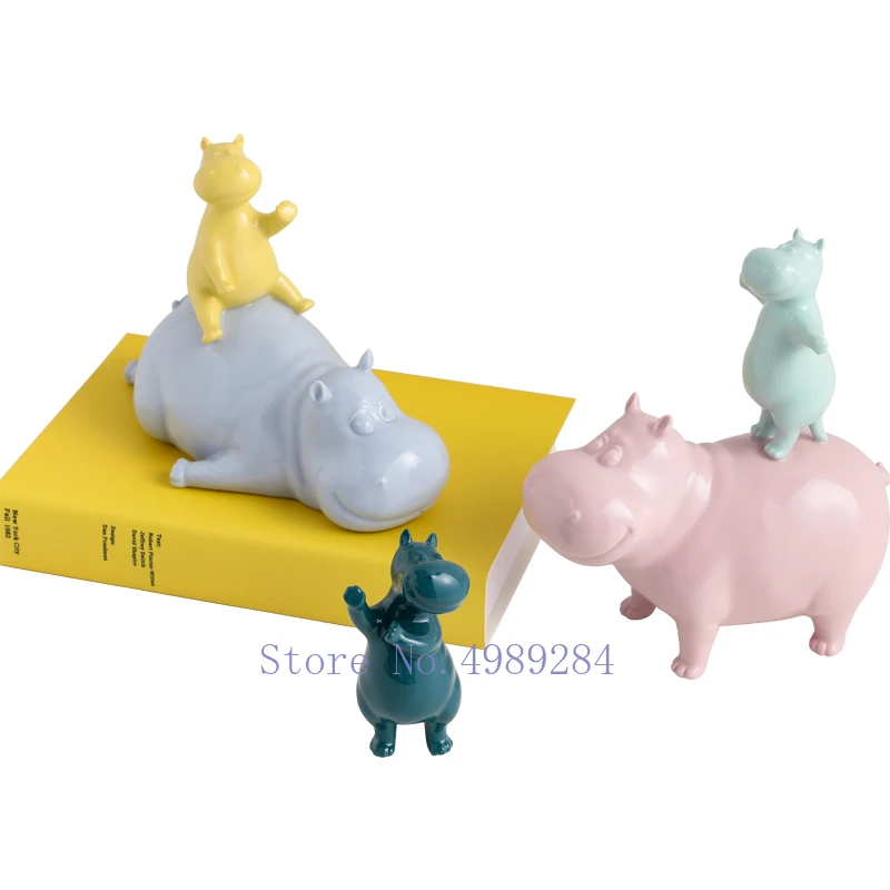 Креативные керамические s Имитация животных мультфильм Бегемот современные