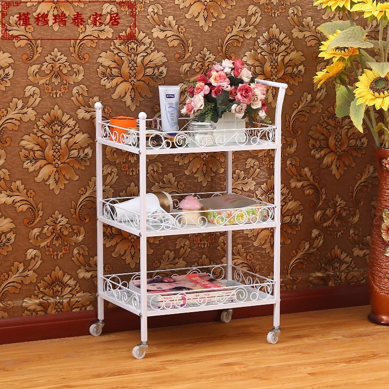 

Beauty Salon Trolley Hair Iron Three-layer Beauty Salon Trolley Manicure Tattoo Tool Car Shelf