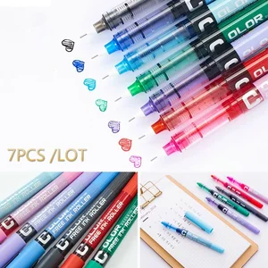 Высококачественная шариковая ручка V5, 7 цветов, Hi-tecpoint, 0,38 мм