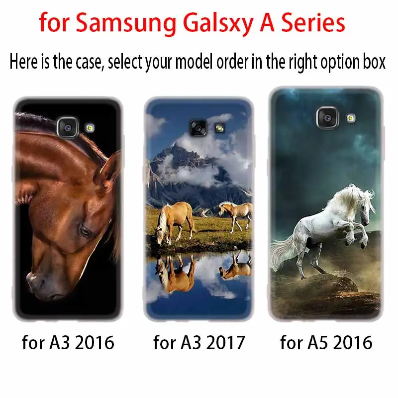 Акварель лошадь бег лошадей силиконовый чехол Обложка для Samsung A50 A70 A80 A30 A40 A90 A6 A8 A9