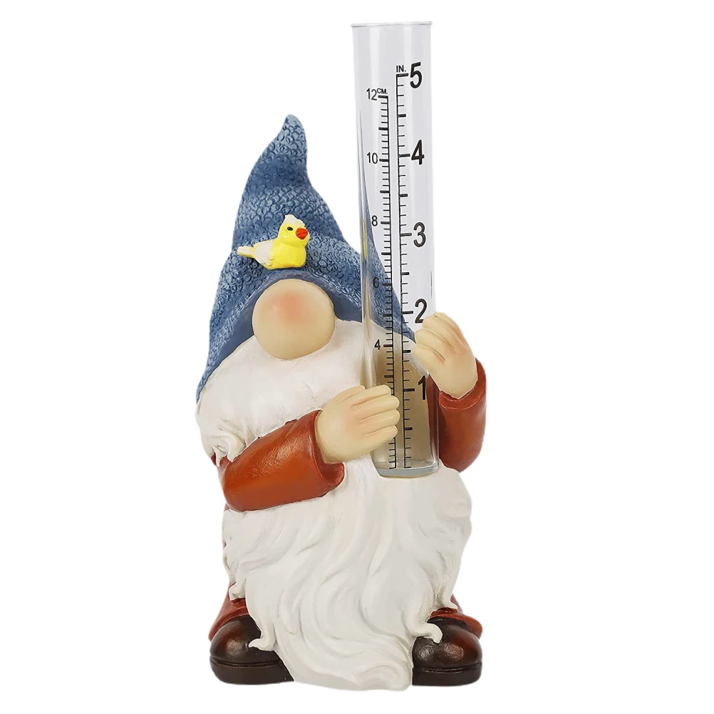 

Goblin Rain Gauge Resin Garden Statue Goblin Sculpture Water Gauge for Rain
