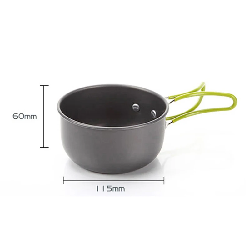 

1-2persons Ultralight Camping Cookware Utensils outdoor tableware folding Hiking Picnic Backpacking Camping Tableware Pot Pan