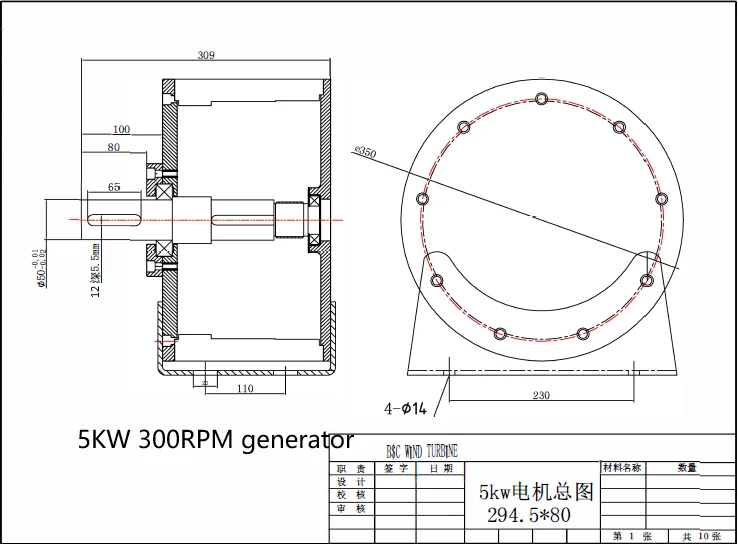 Генератор постоянного магнита для домашнего использования 5 кВт 220 В 360 в|permanent magnet