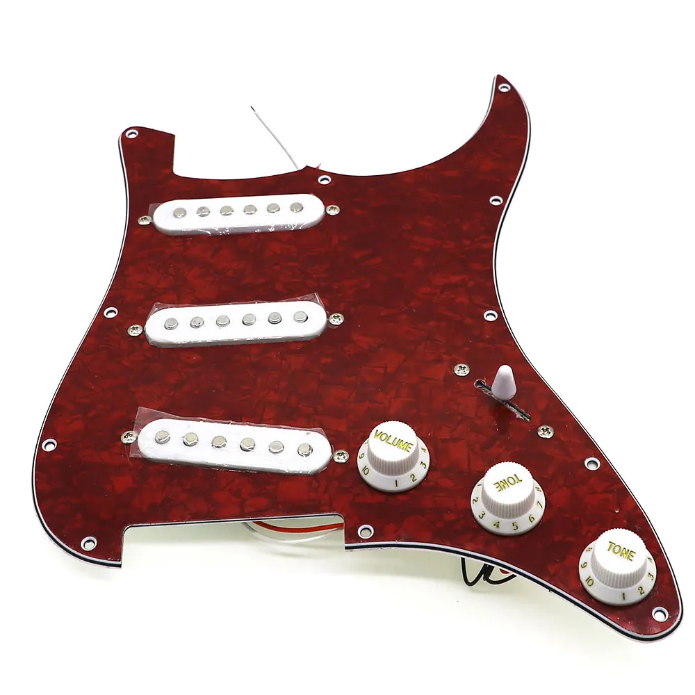 geladen strat elektrische gitarre prewired st schlagbrett mit keramik doppel colis humbucker pickups für fender hergestellt in mexiko schwarz fre