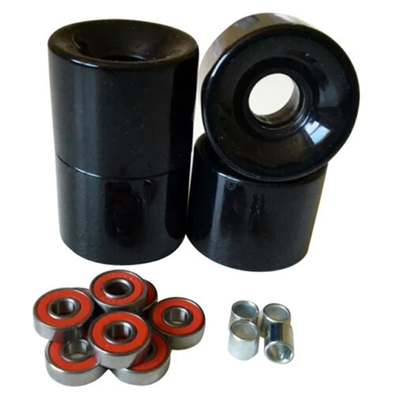 

Top!-4 Pack 7mm Bearing Skateboard Wheels with Bearing Replacement 78A +ABEC- 9 Bearings + Spacers 60mmx45mm