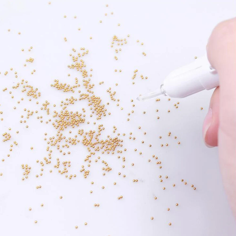 

2021 Nail Ball Pointer Pen, Gold Ball Steel Beads Picking Nail Dotting Pen Multi-Function Manicure Instruments Manicure Tools