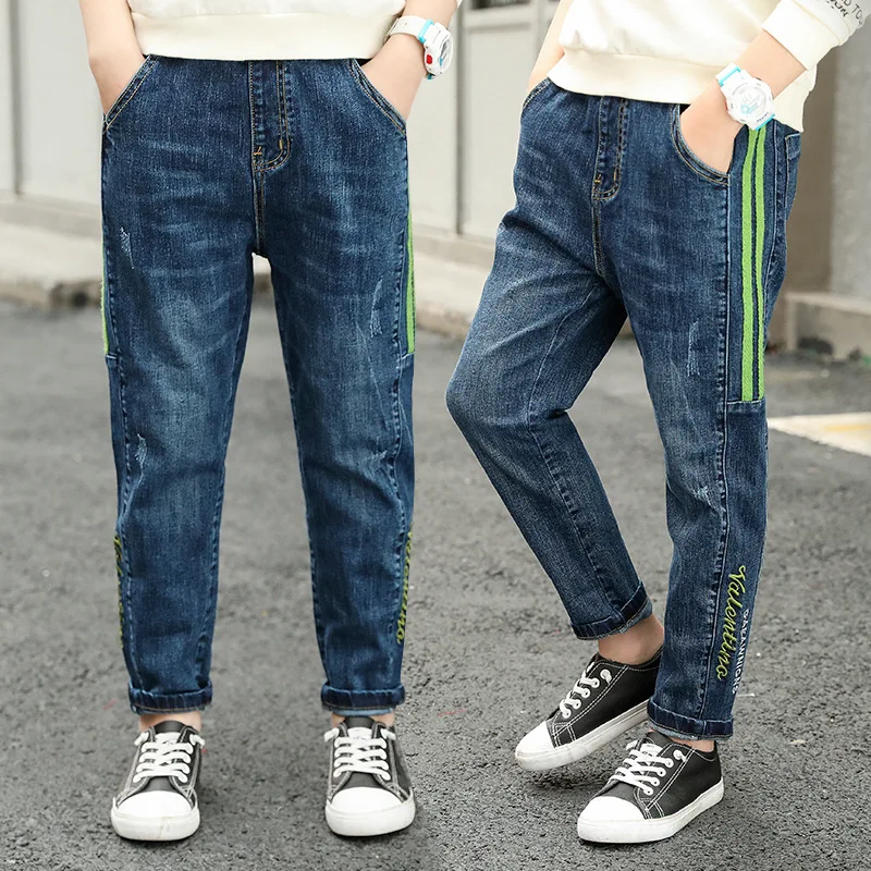 

IENENS Baby Boys Jeans Denim Trousers Fashion Kids Stretch Jeans Spring Young Boy Straight Cowboy Trousers Casual Pants