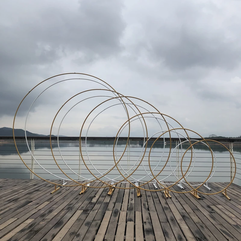 Черные круглые металлические свадебные Круглые железные кольца шар в форме арки