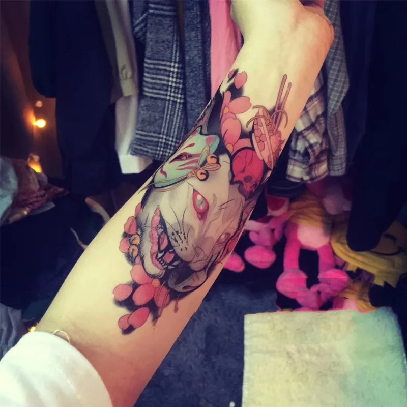 Anime Fake Tattoo Sticker Waterproof Temporary Sailor Moon Mermaid Flower Arm For Woman 18 Body Transfer Art Water Japanese Cute